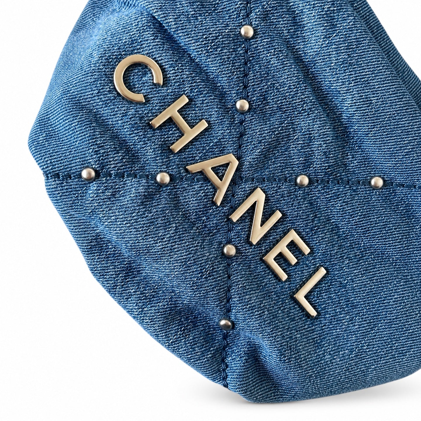 Chanel Mini Denim Blue Silver Bag