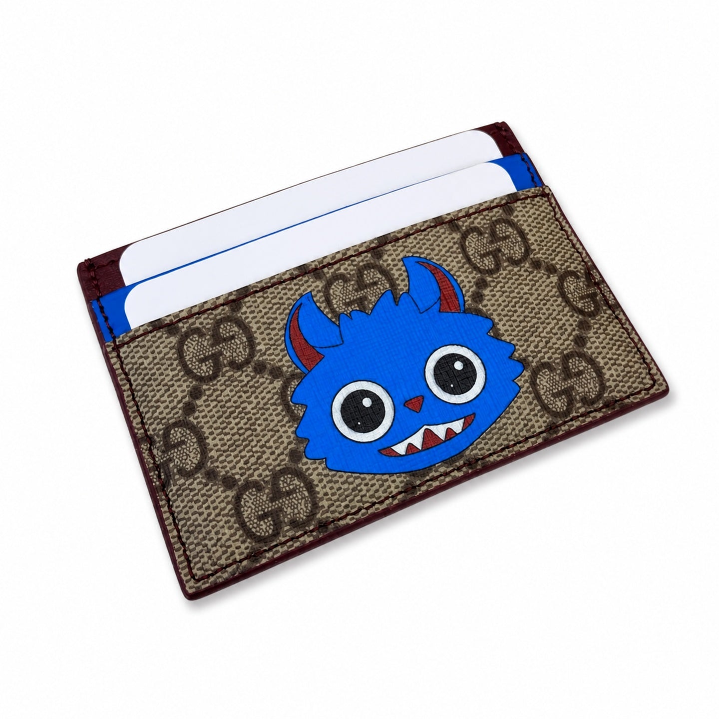 Gucci Leather Beige Brown Red Blue Bag