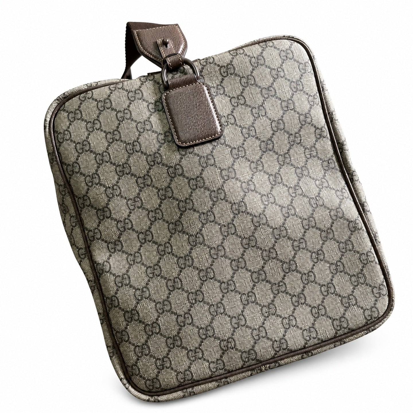 Gucci Supreme Large Canvas Leather Beige Brown Red Green Bag