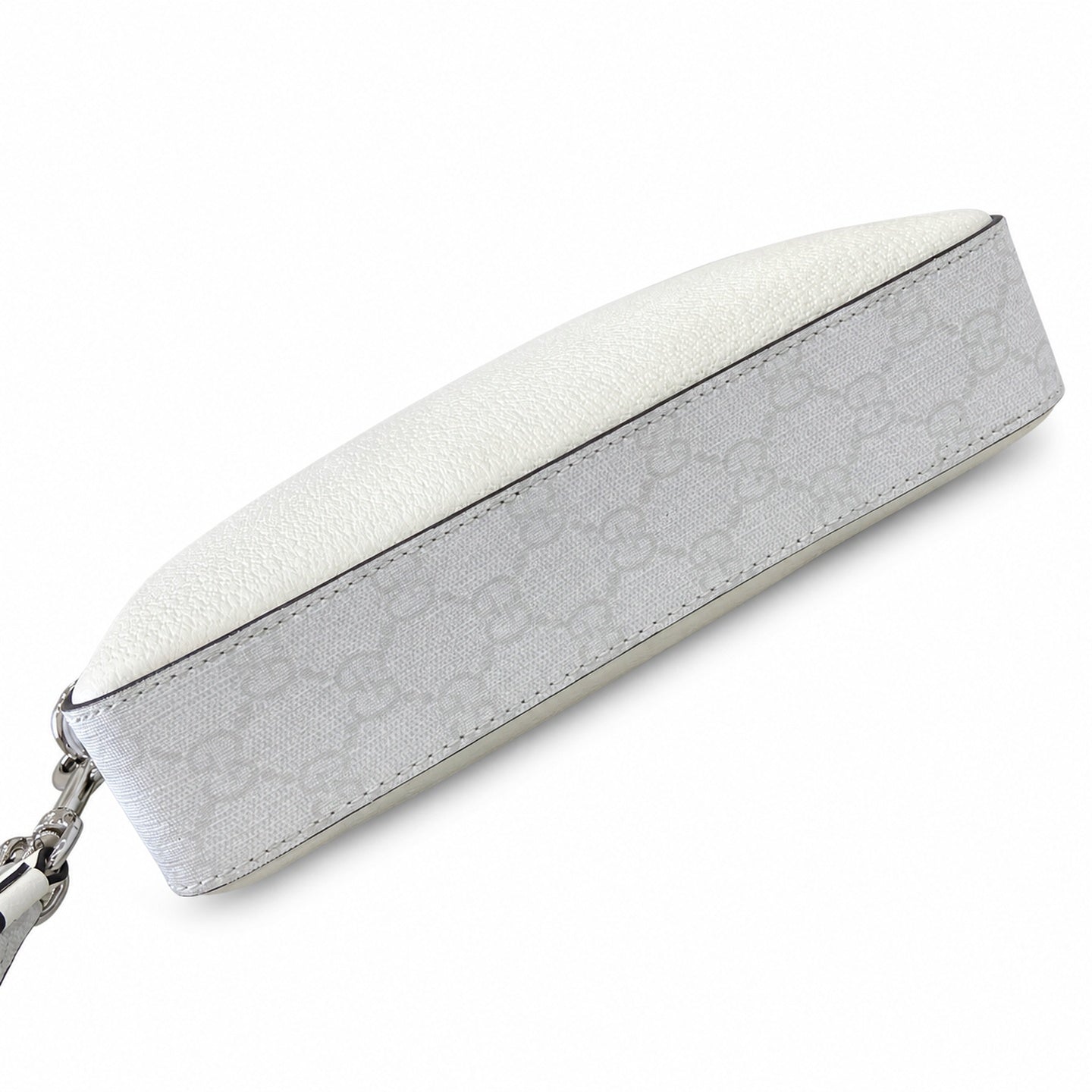 Gucci Supreme Mini Cotton Canvas Leather White Green Handbag