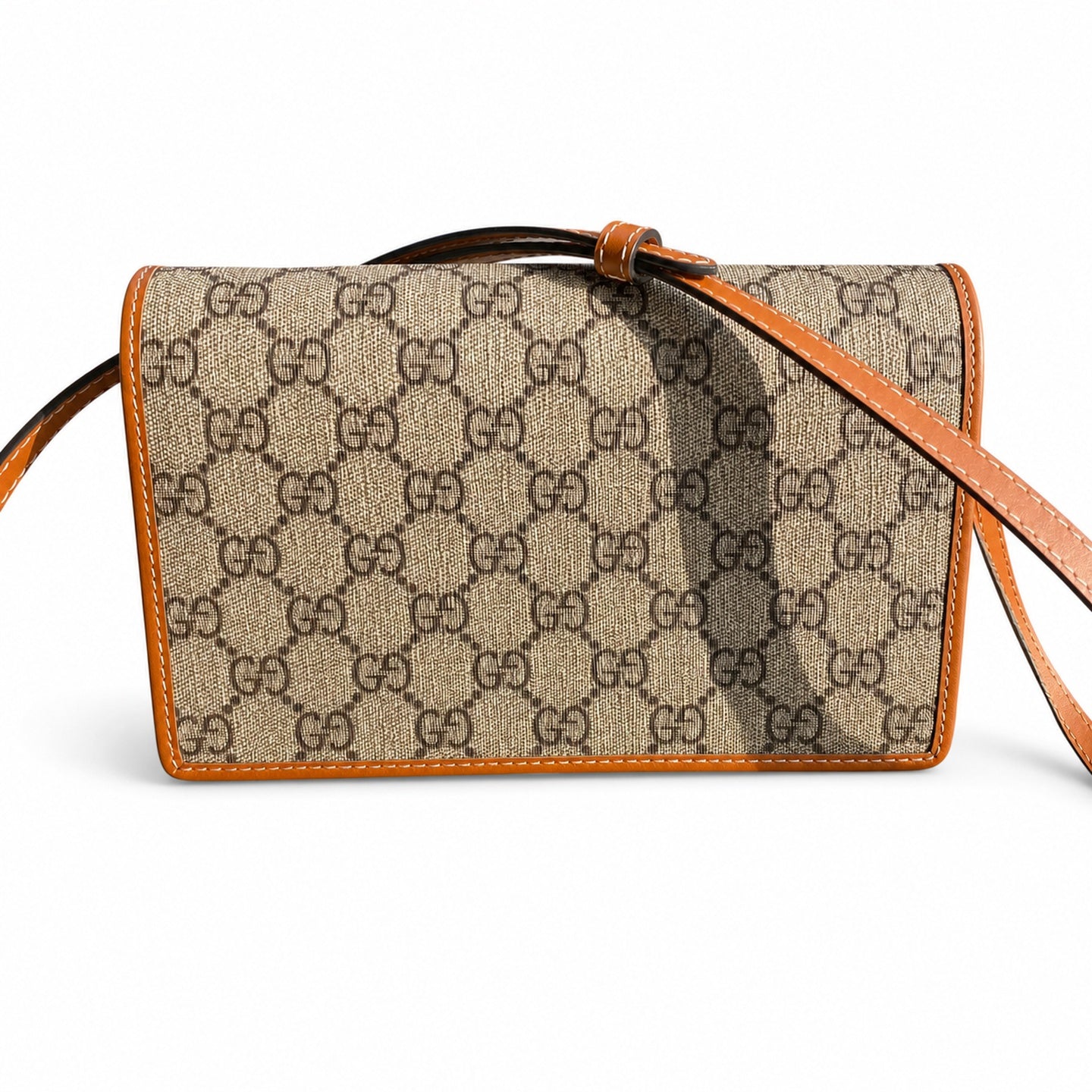 Gucci Mini Canvas Leather Beige Brown Handbag