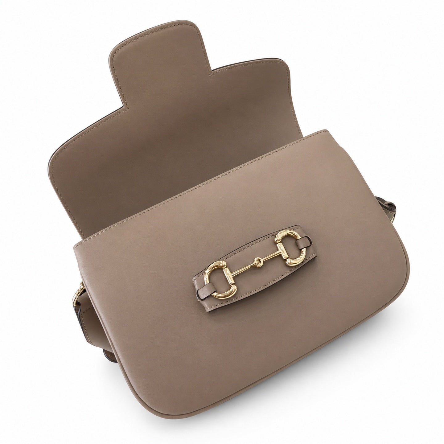 Gucci Horsebit 1955 Small Cotton Leather Brown Gold Shoulder Bag