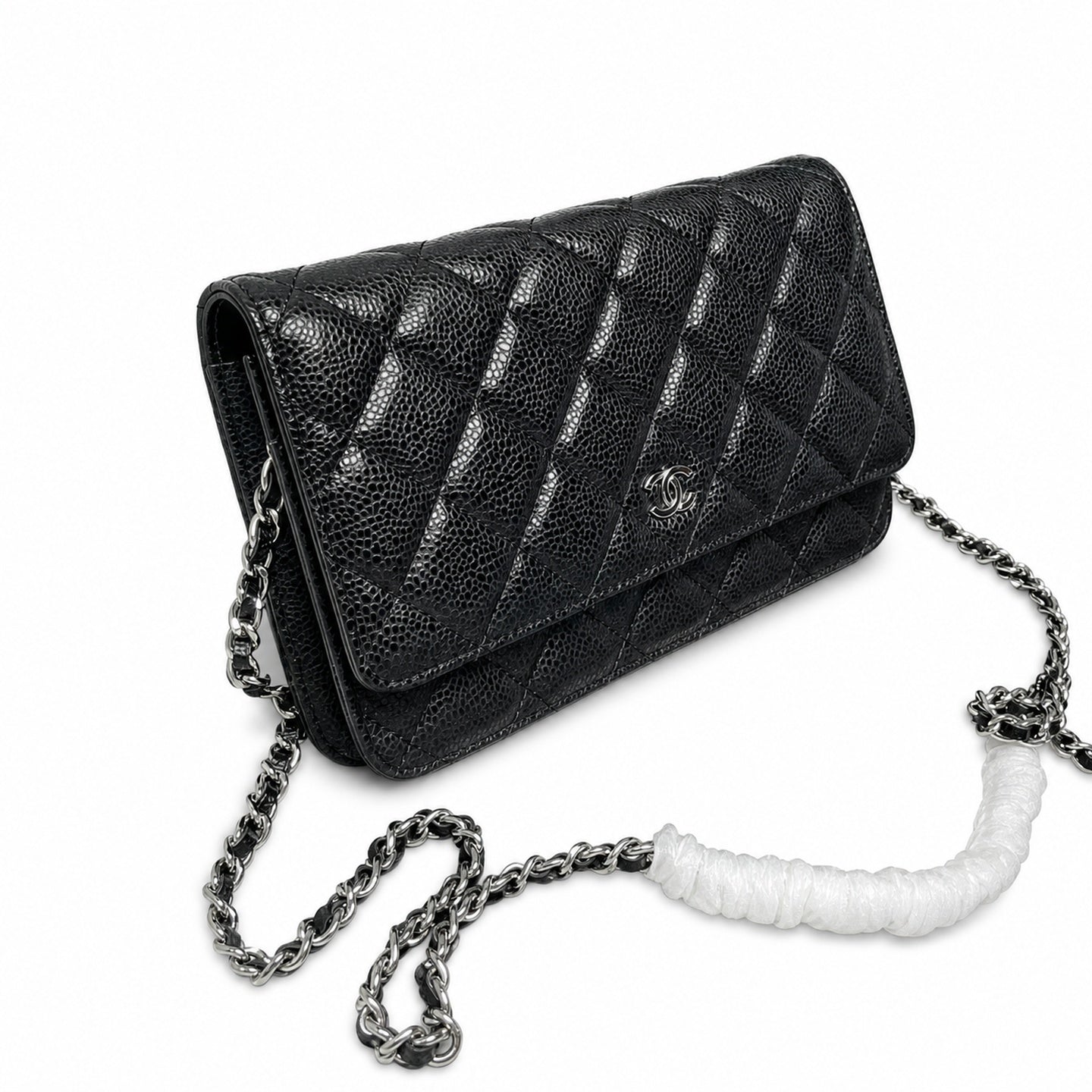 Chanel Leather Silver Bag