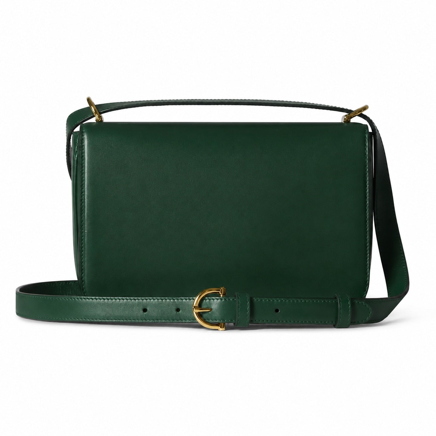 Gucci Horsebit Small Leather Green Gold Shoulder Bag