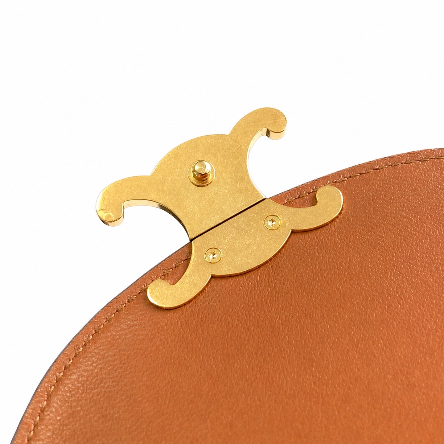 Celine Triomphe Mini Leather Brown Bag