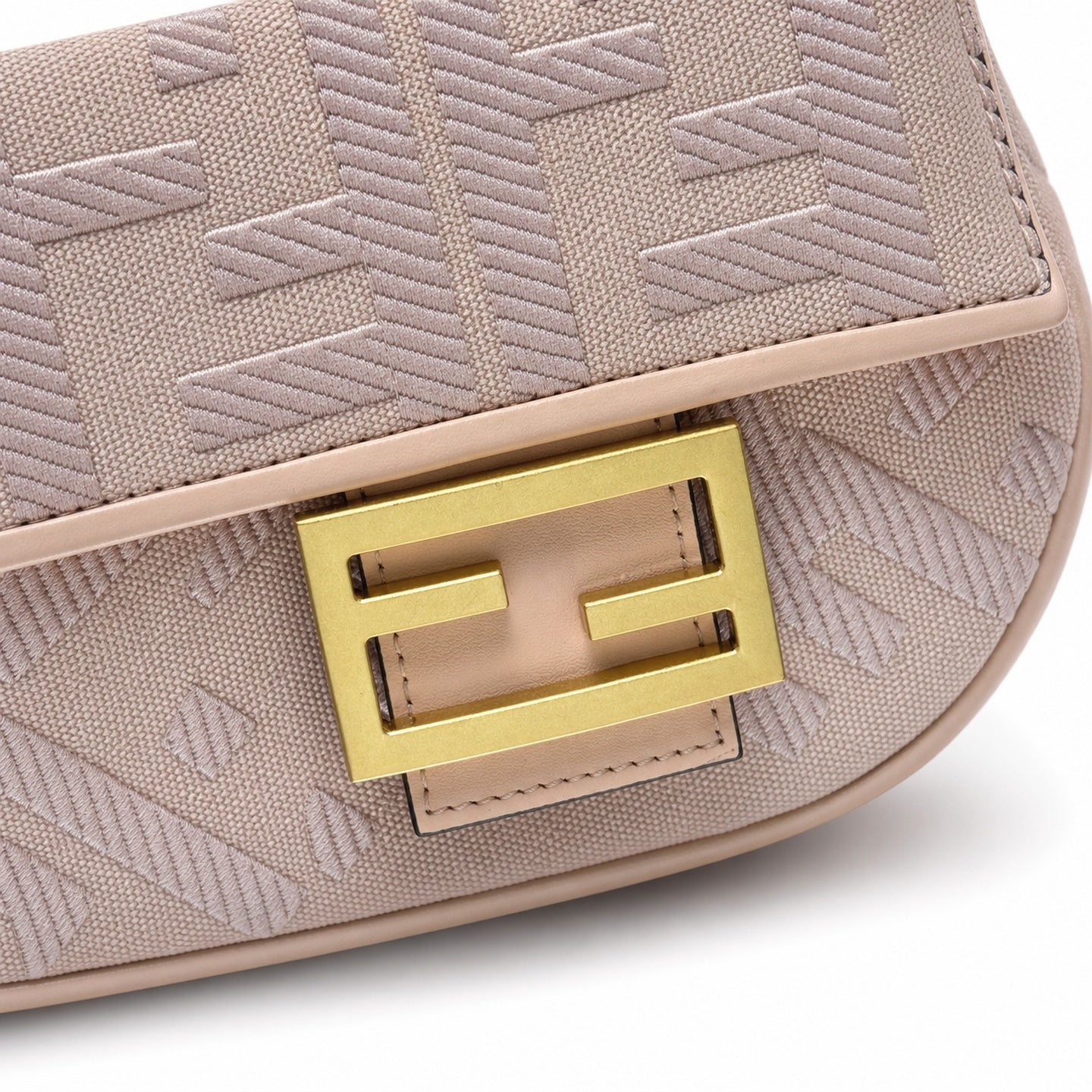 Fendi Baguette Small Embroidered Canvas Bag