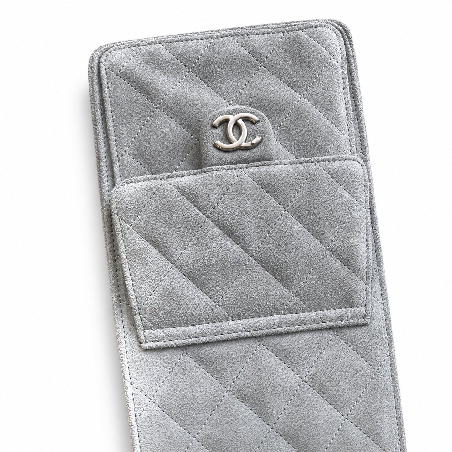Chanel Large Leather Silver Bag