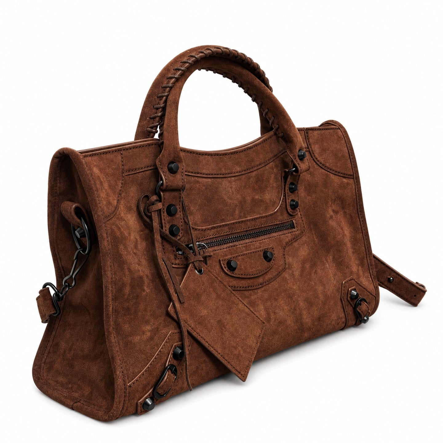Balenciaga Le City Large Leather Brown Bag