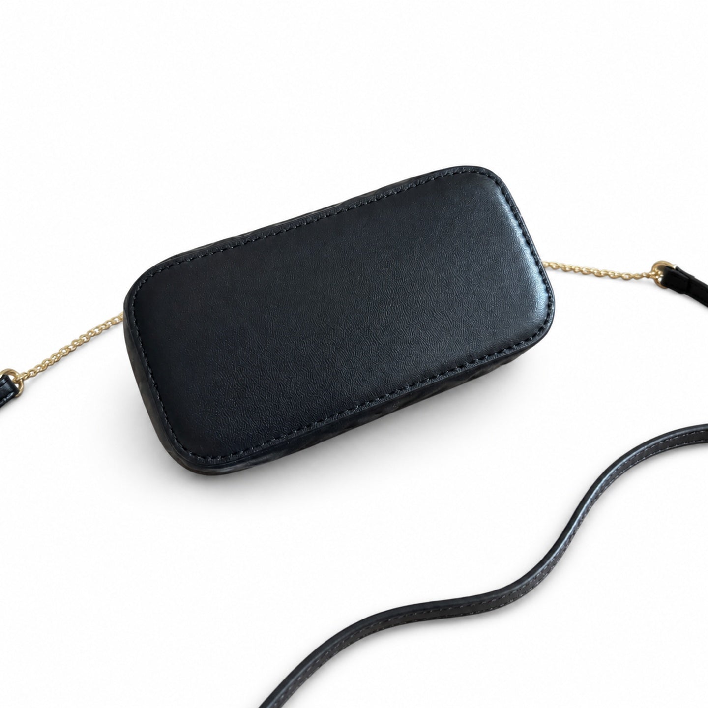 Fendi Mini Leather Black Gold Vanity Bag