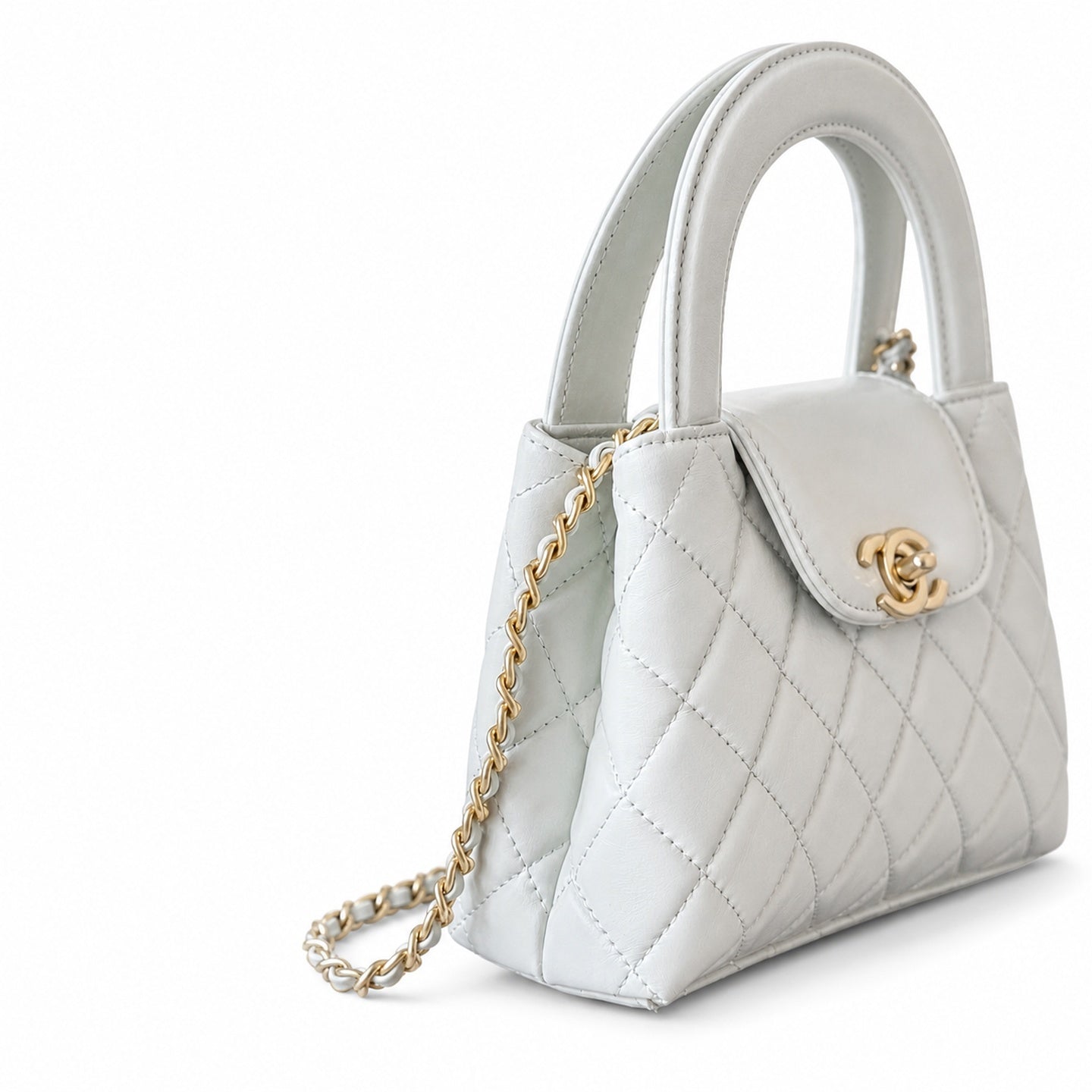 Chanel Kelly Leather White Bag