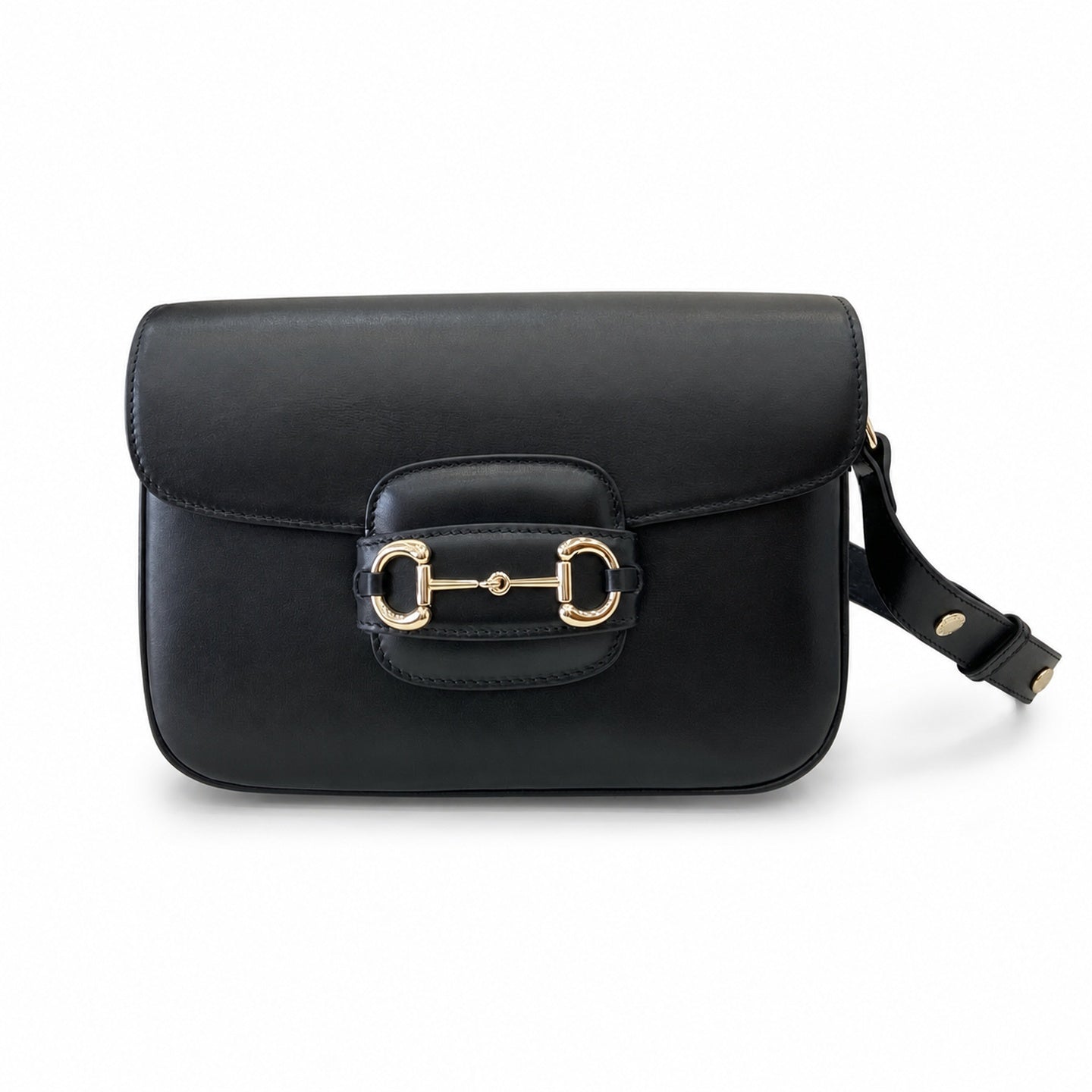 Gucci Horsebit 1955 Small Cotton Leather Black Brown Gold Shoulder Bag