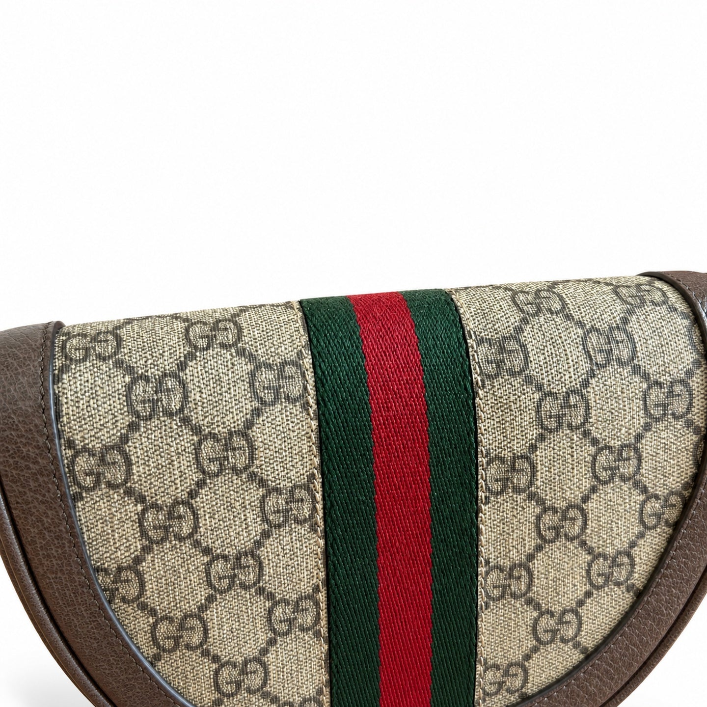 Gucci Ophidia Supreme Mini Suede Canvas Leather Beige Brown Red Green Gold Shoulder Bag