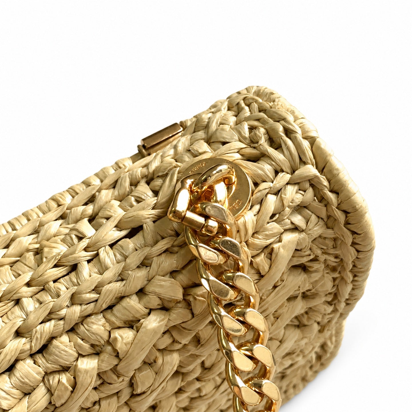 Celine Triomphe Raffia Handbag