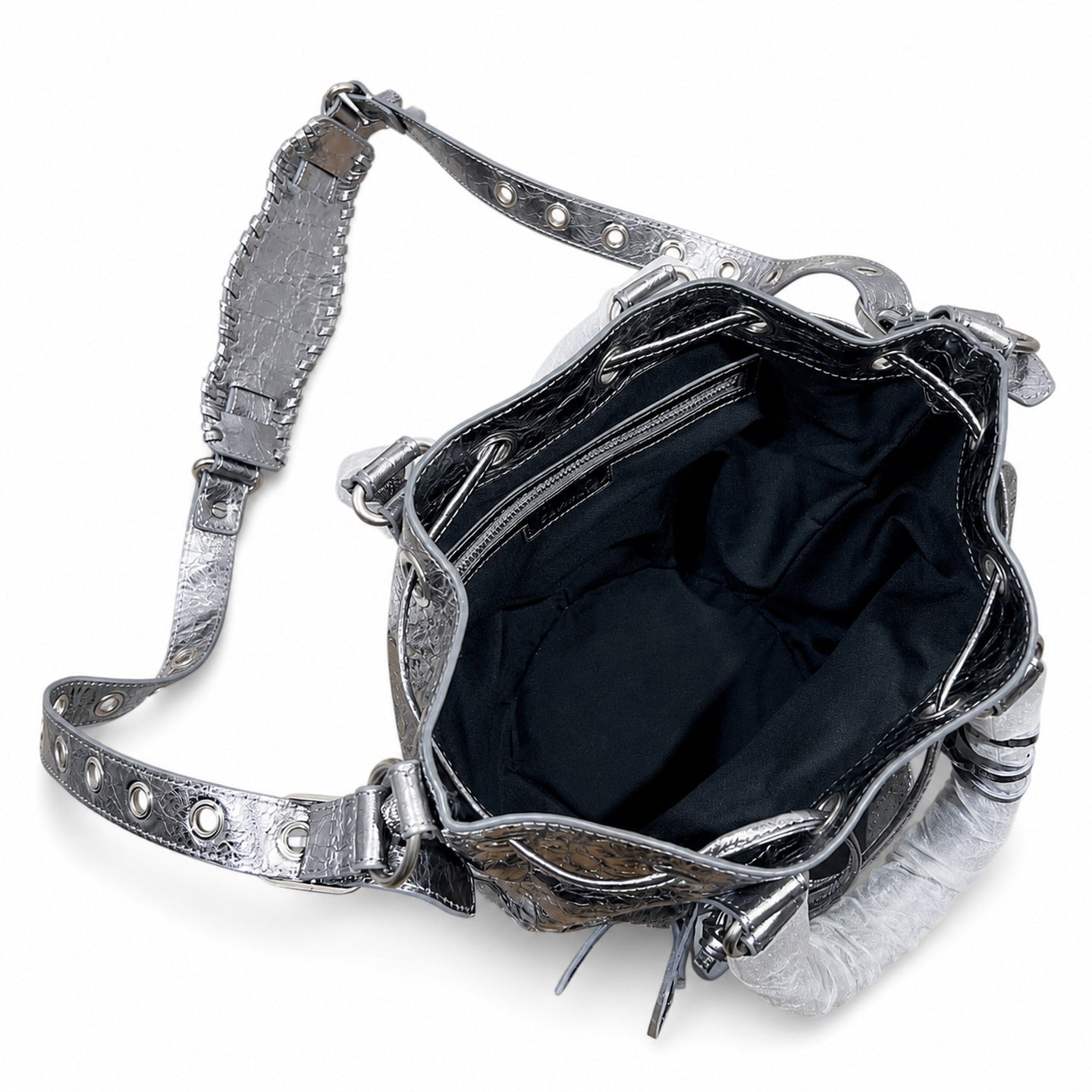 Balenciaga Large Leather Silver Bag