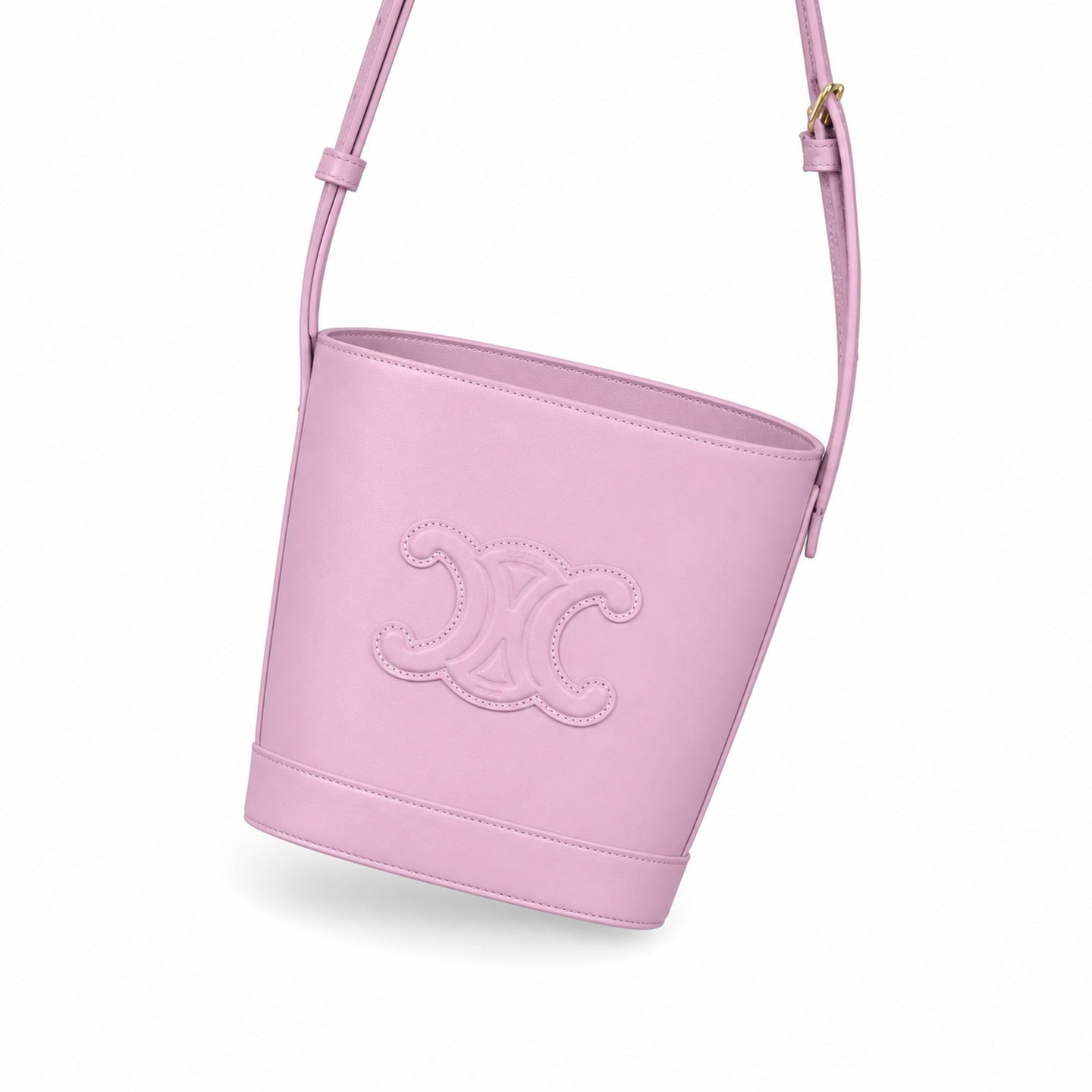 Celine Triomphe Mini Pink Bucket Bag