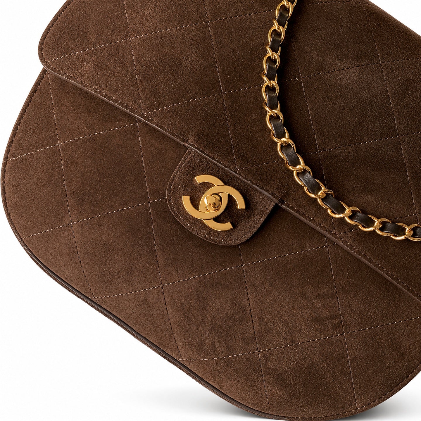 Chanel Large Leather Brown Handbag