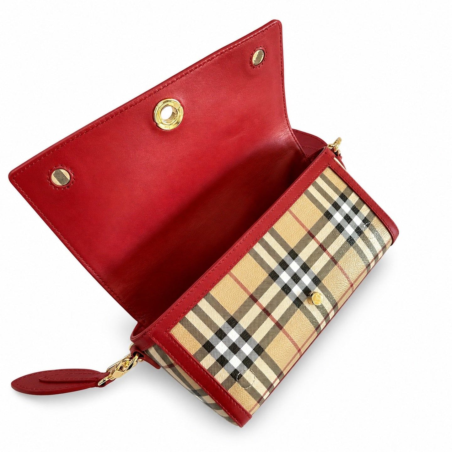 Burberry Jacquard Leather Check Bag