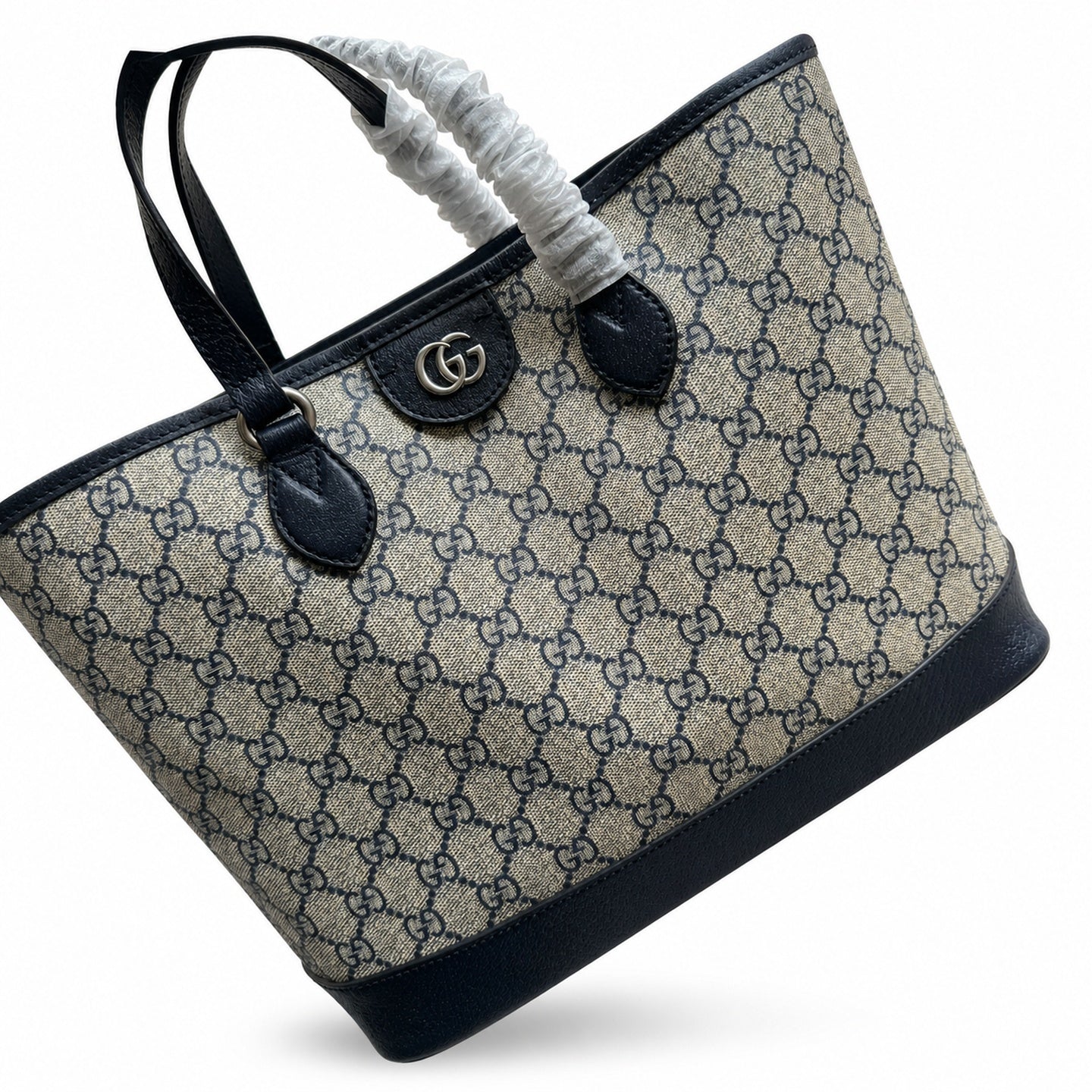 Gucci Ophidia Supreme Canvas Leather Brown Blue Handbag