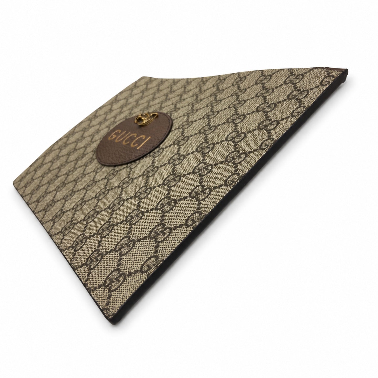 Gucci Ophidia Supreme Canvas Leather Check Beige Brown Yellow Gold Handbag