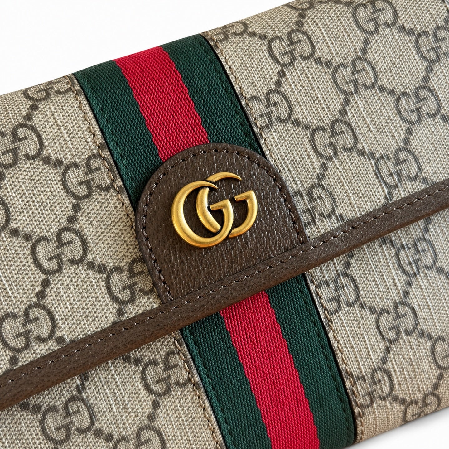 Gucci Ophidia Men's Supreme Small Cotton Canvas Leather Black Gray Brown Waist Bag