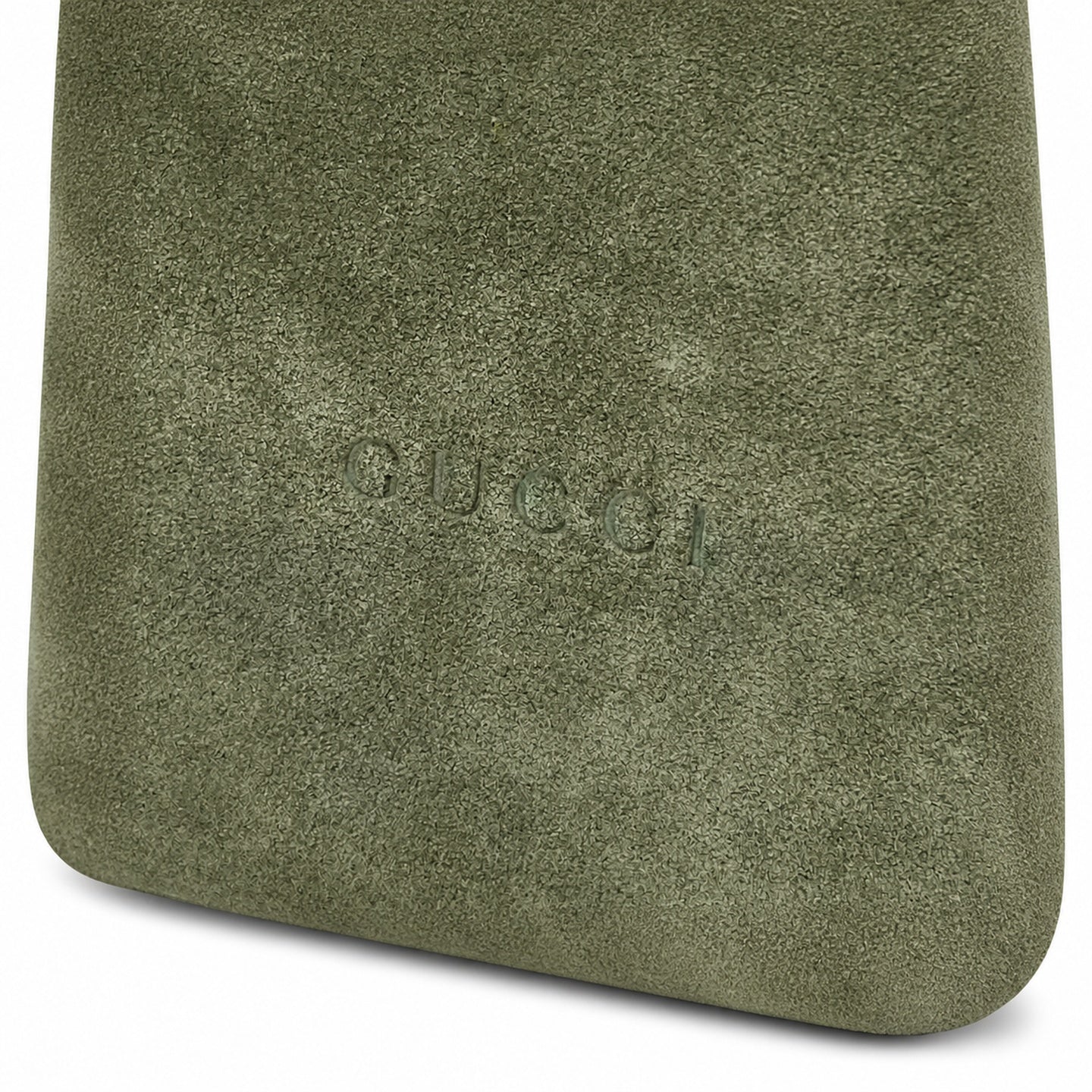 Gucci Horsebit Cotton Suede Leather Green Gold Handbag