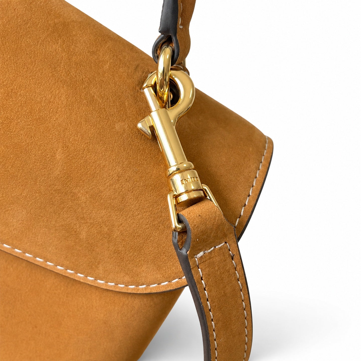 Celine Triomphe Small Leather Gold Handbag