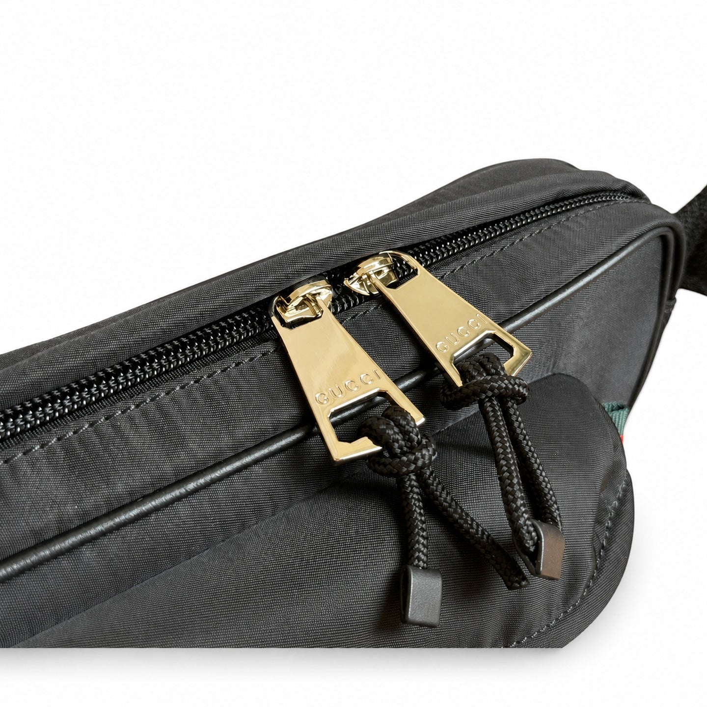 Gucci Men's Small Canvas Nylon Leather Red Crossbody Bag