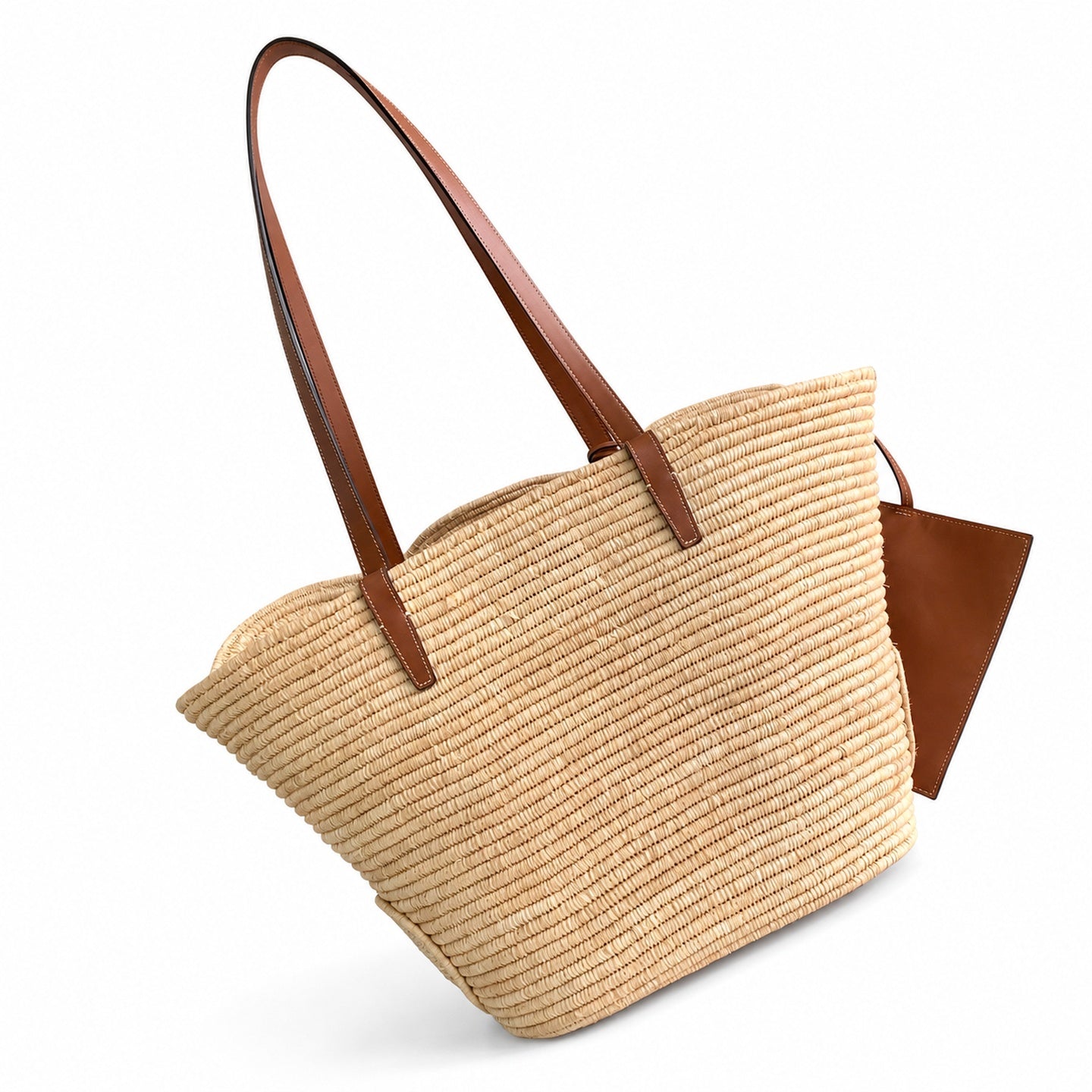Celine Triomphe Medium Leather Beige Gold Bag