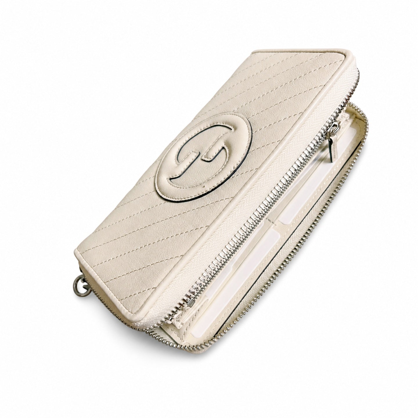 Gucci Blondie Leather White Wallet