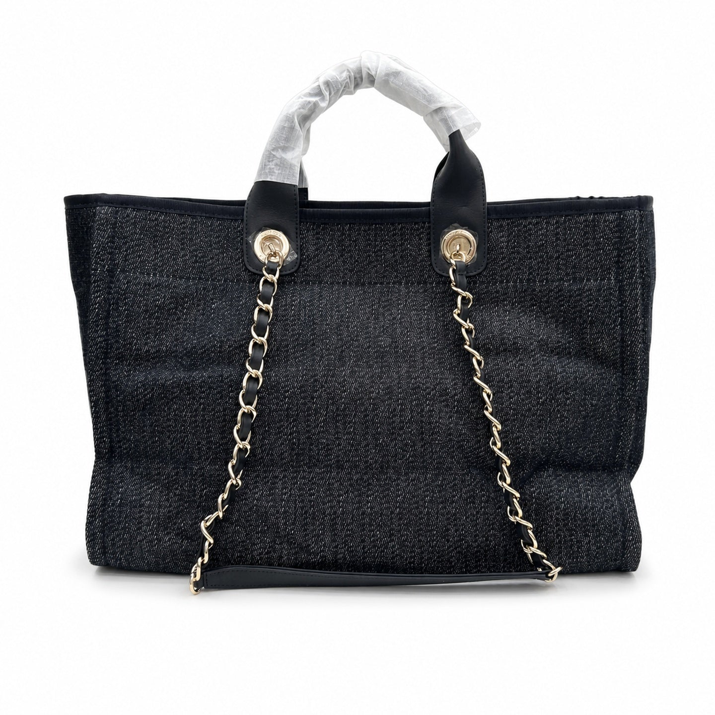 Chanel Large Canvas Blue Shopping Bag