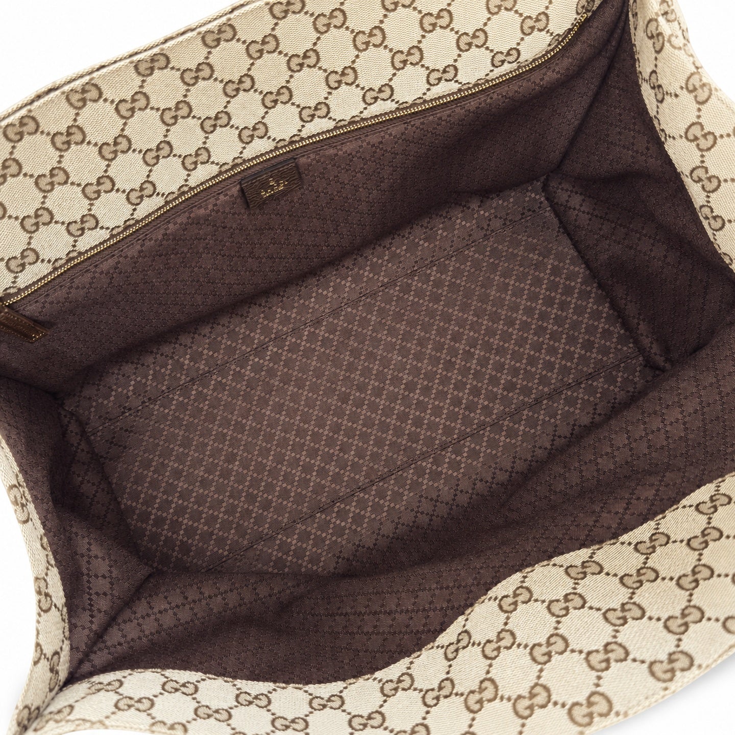 Gucci Canvas Leather Brown Gold Bag