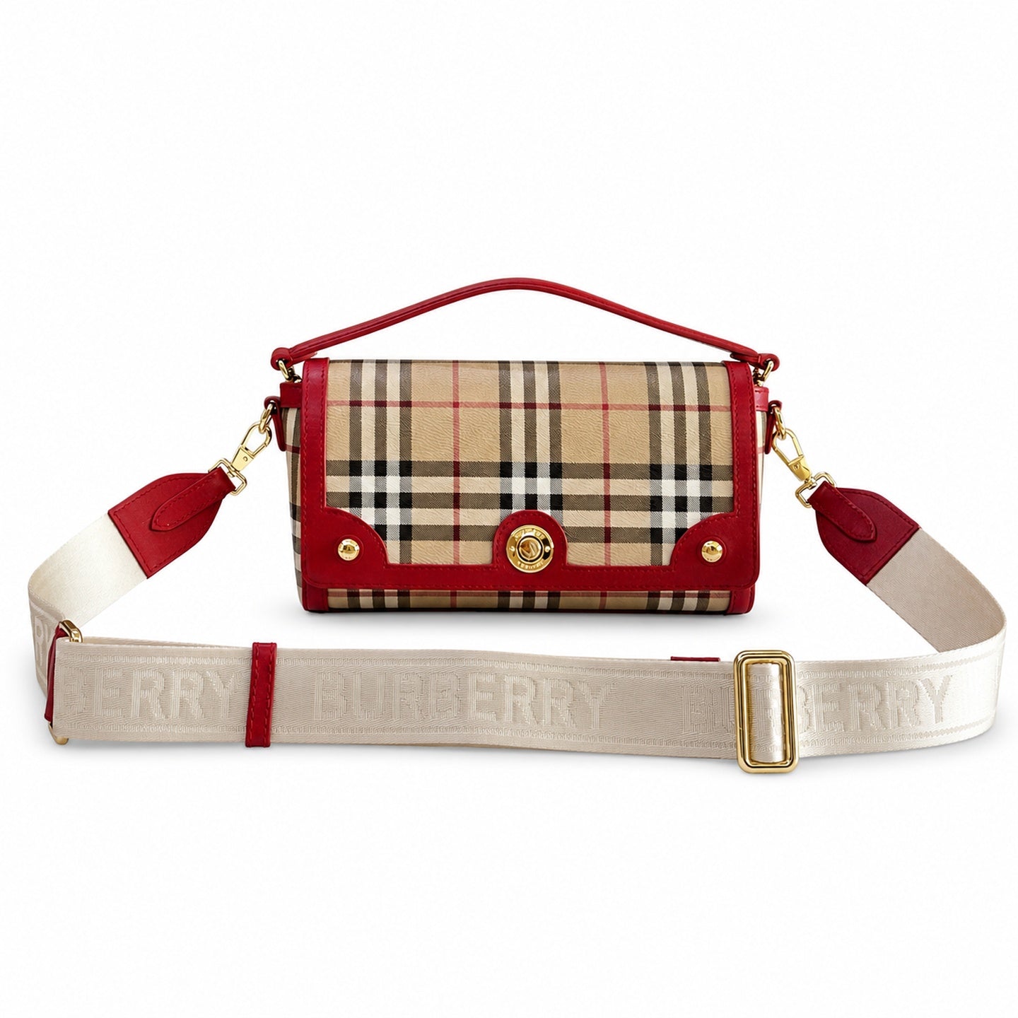 Burberry Jacquard Leather Check Bag
