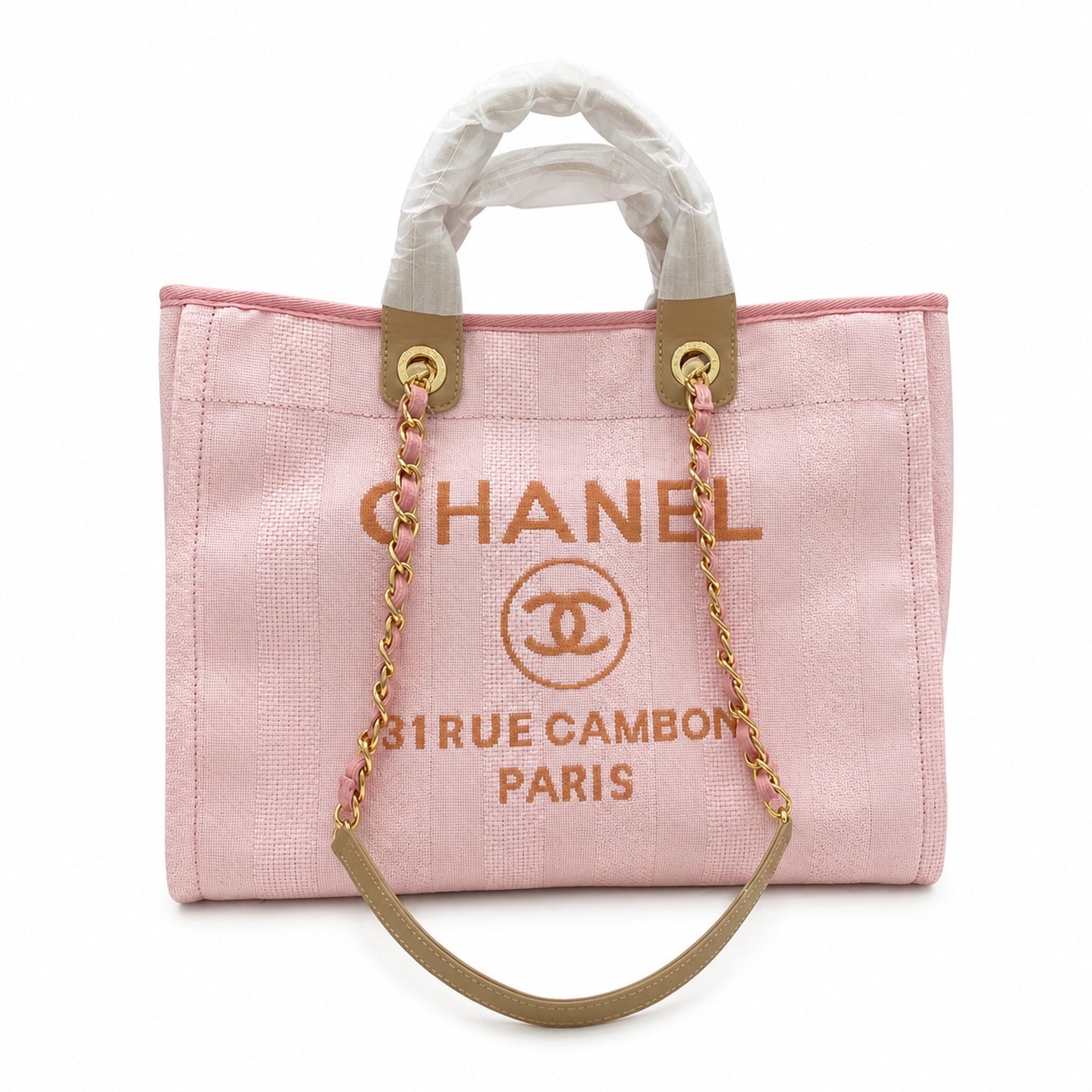 Chanel Large Canvas Pink Shopping Bag