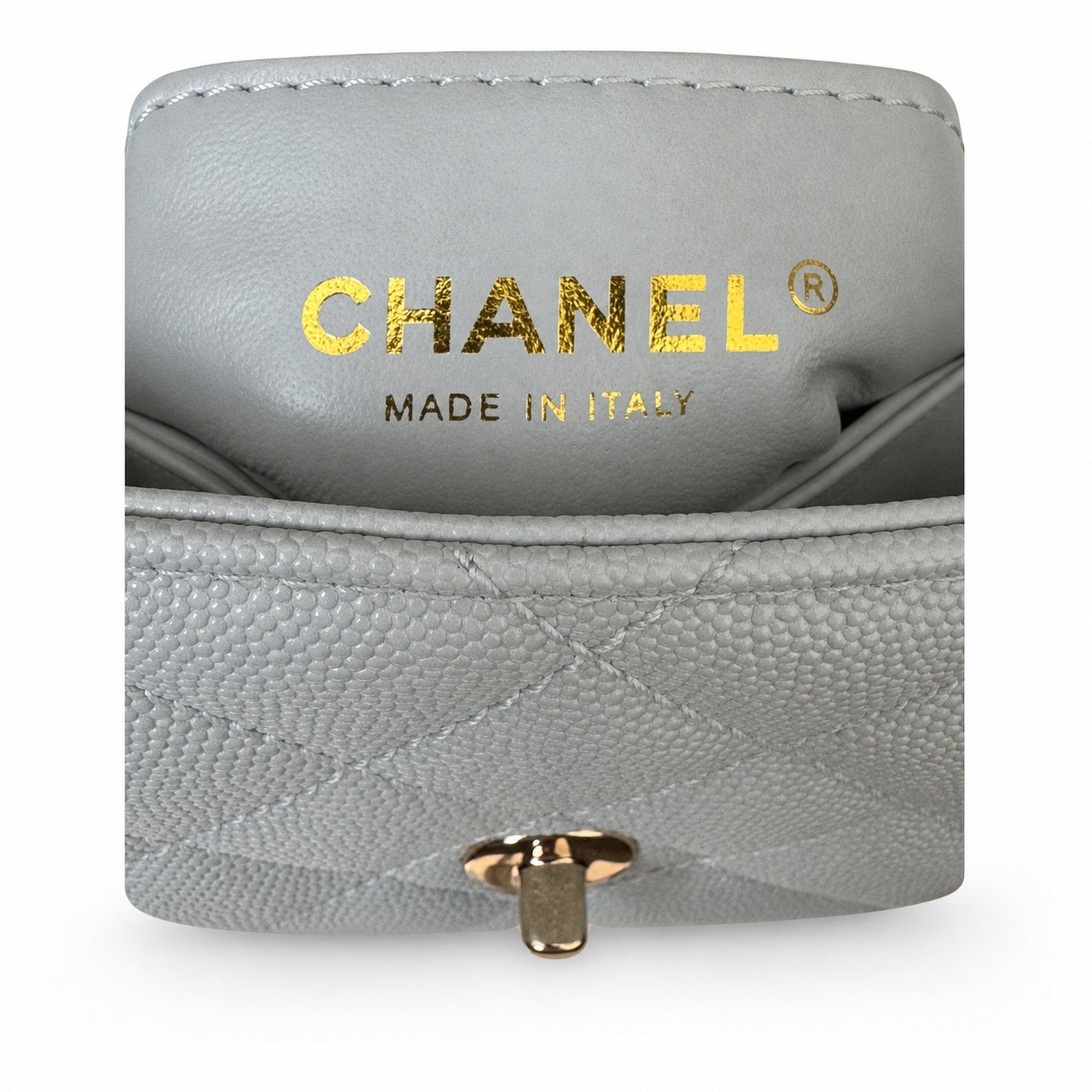 Chanel Coco Handle Mini Blue Gold Handbag