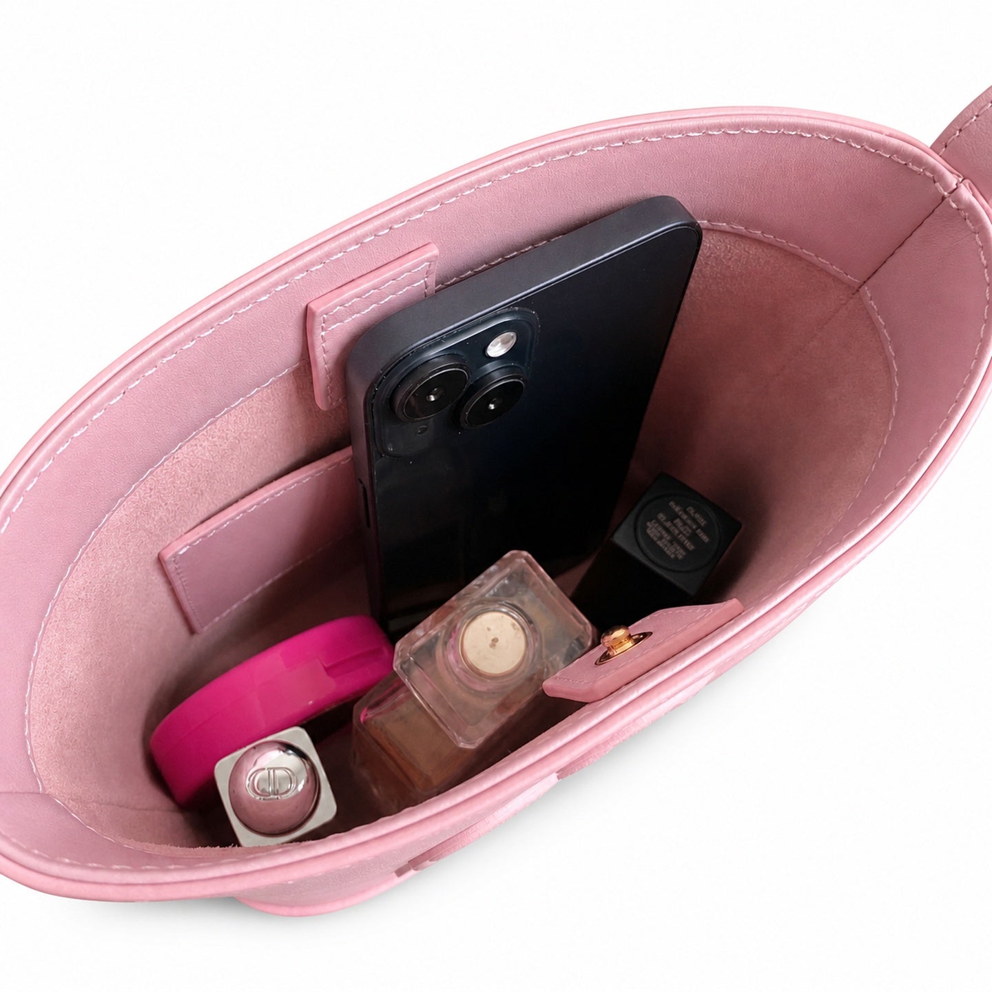 Celine Triomphe Mini Pink Bucket Bag