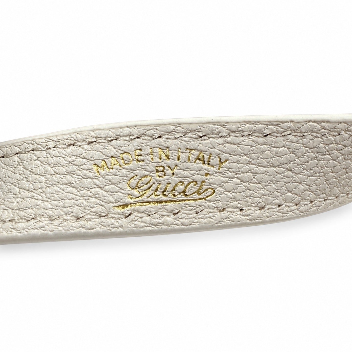 Gucci Leather White Beige Gold Handbag