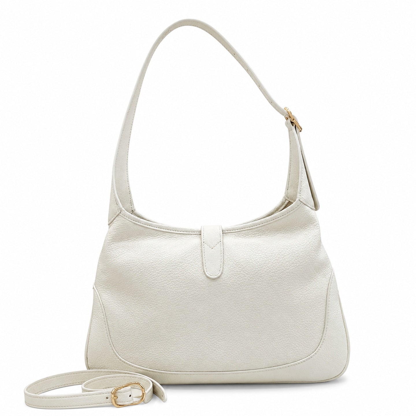Gucci Leather White Beige Gold Handbag