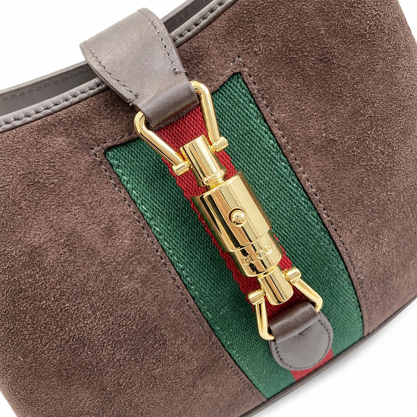 Gucci Jackie 1961 Leather Gold Handbag