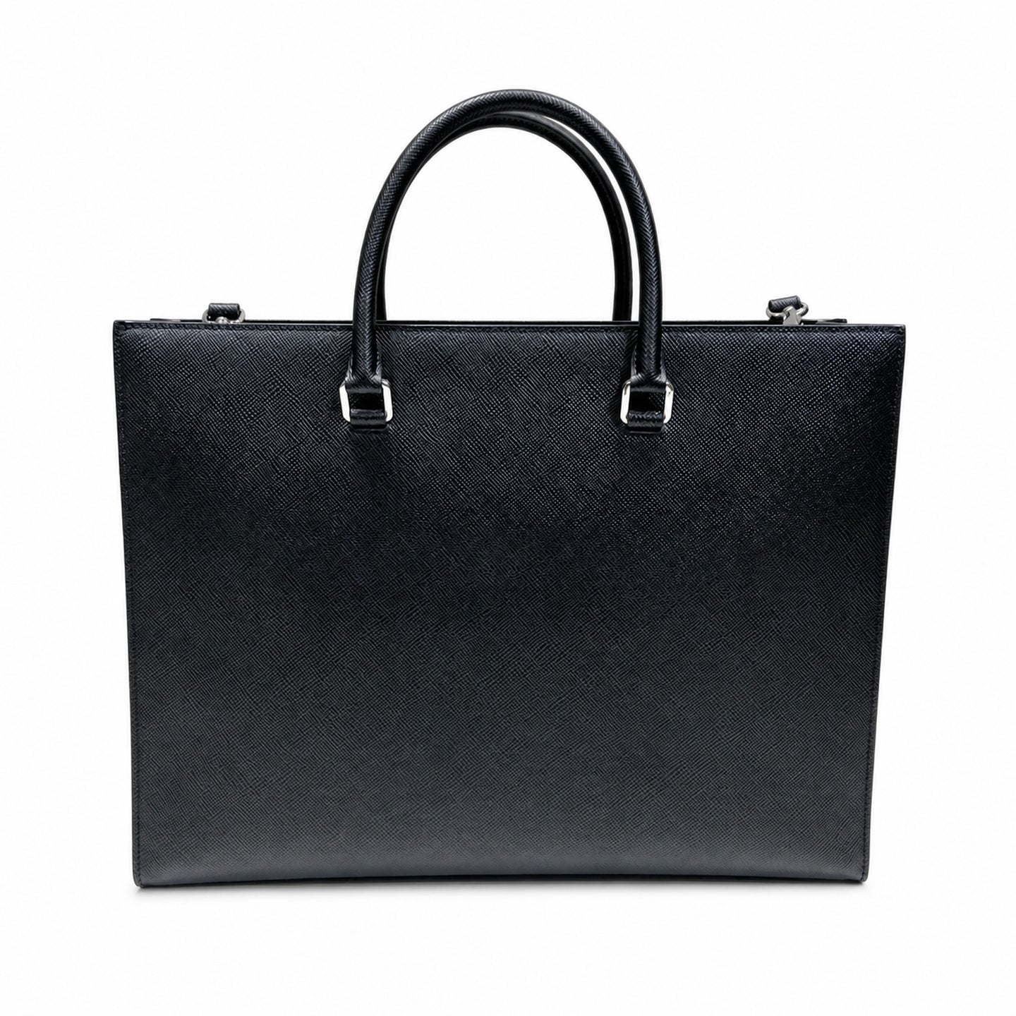 Prada Saffiano Nylon Leather Briefcase