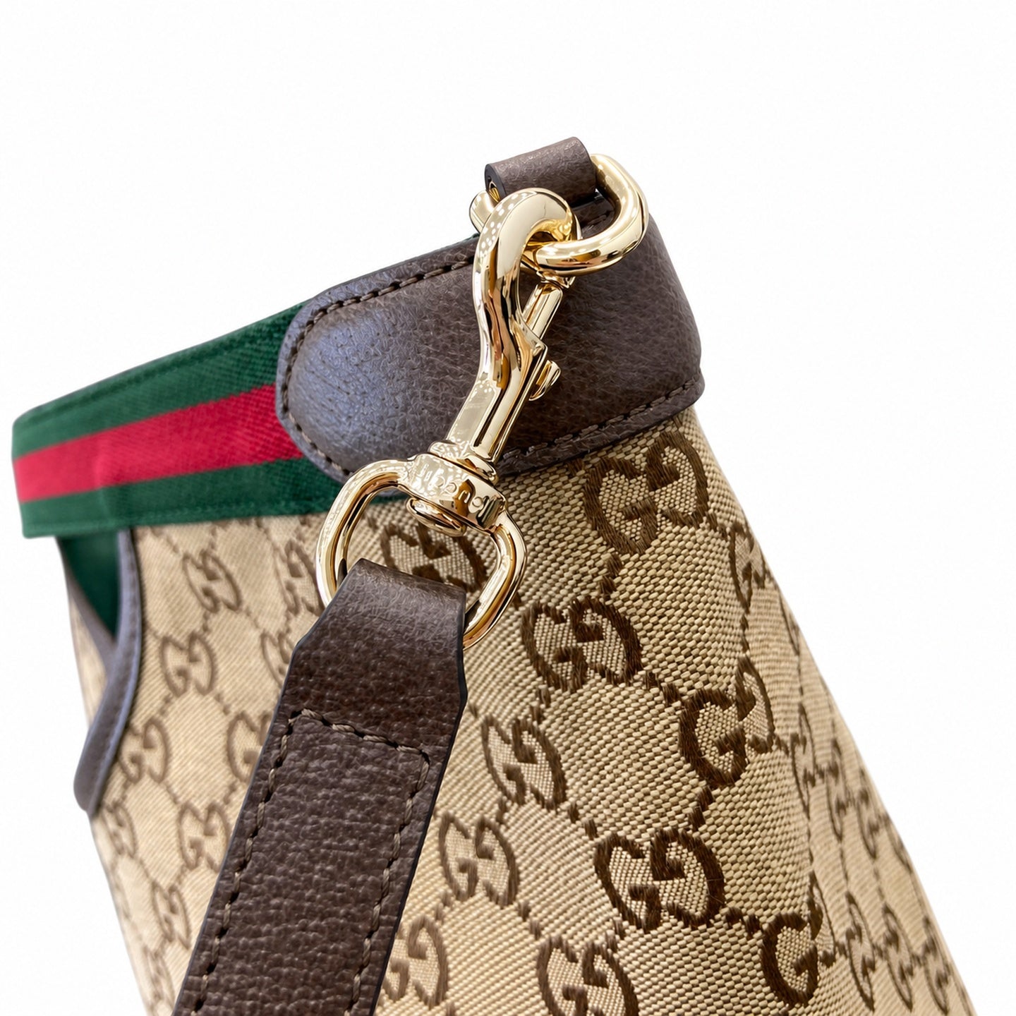 Gucci Giglio Men's Cotton Canvas Leather Black Beige Brown Red Green Gold Handbag