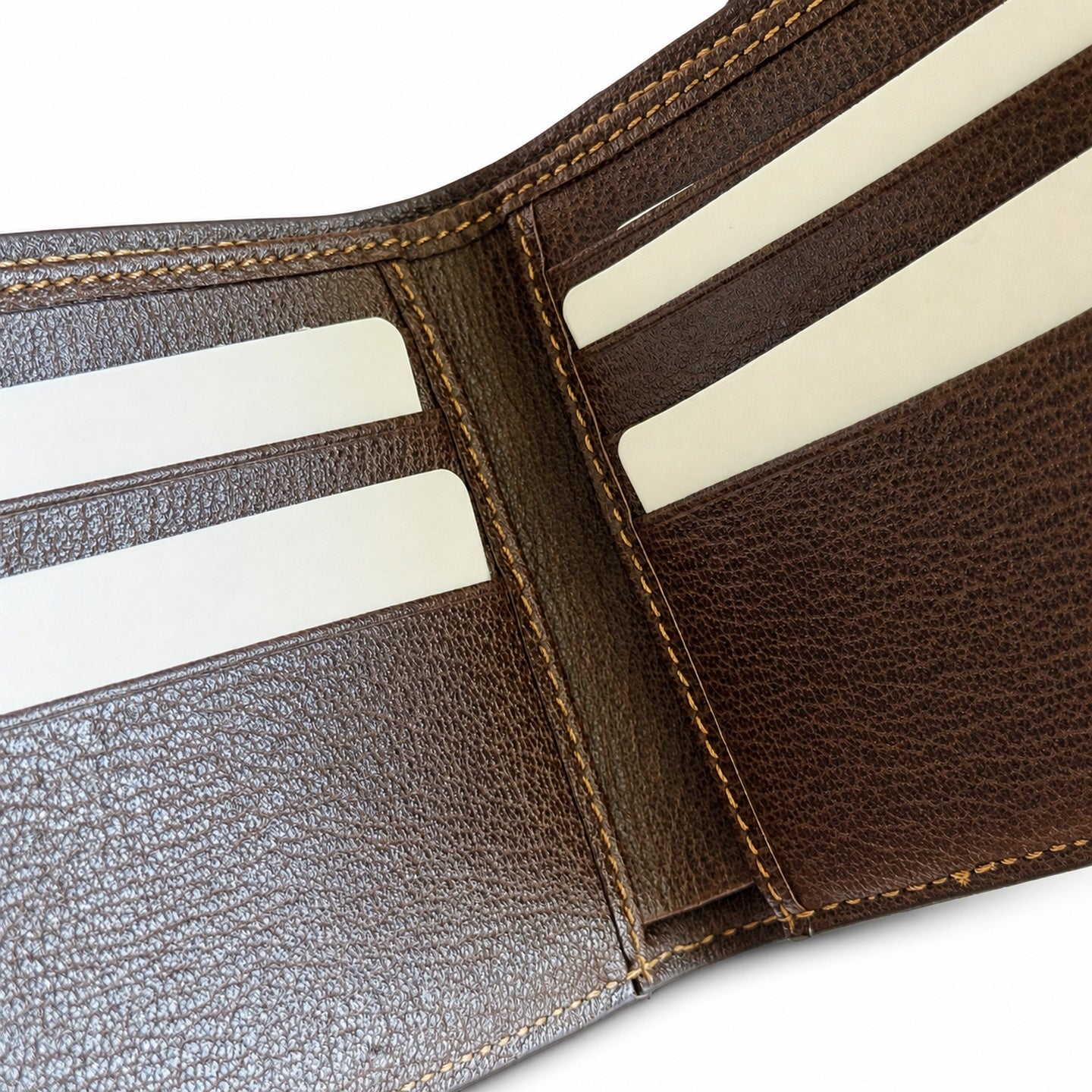 Gucci Canvas Leather Black Brown Silver Wallet