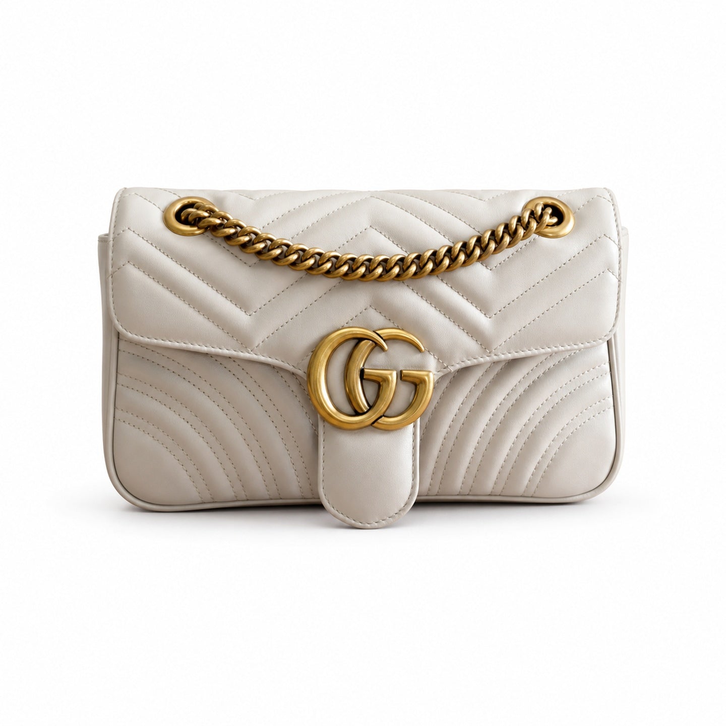 Gucci GG Marmont Leather Gray Handbag