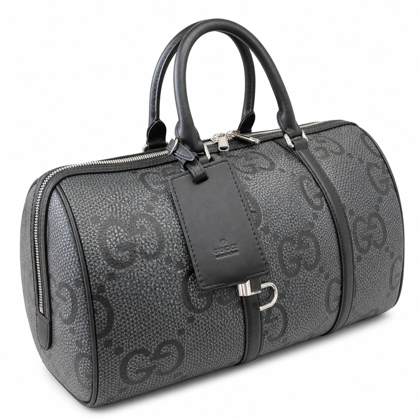 Gucci Small Cotton Leather Black Gray Bag