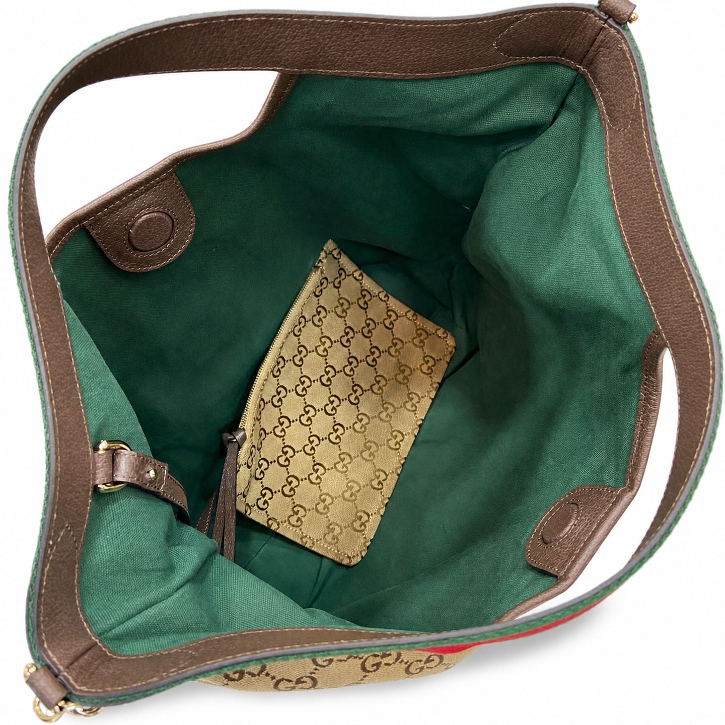 Gucci Giglio Men's Cotton Canvas Leather Black Beige Brown Red Green Gold Handbag