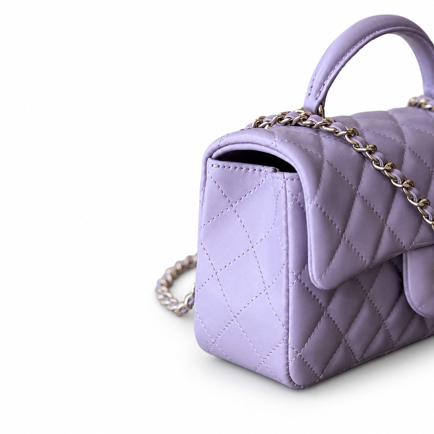 Chanel Mini Leather Gold Handbag
