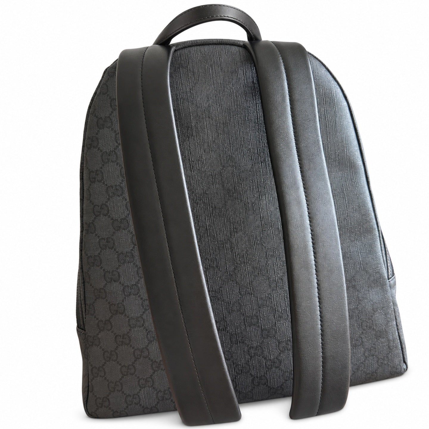 Gucci Quilted Canvas Leather Black Silver Bag