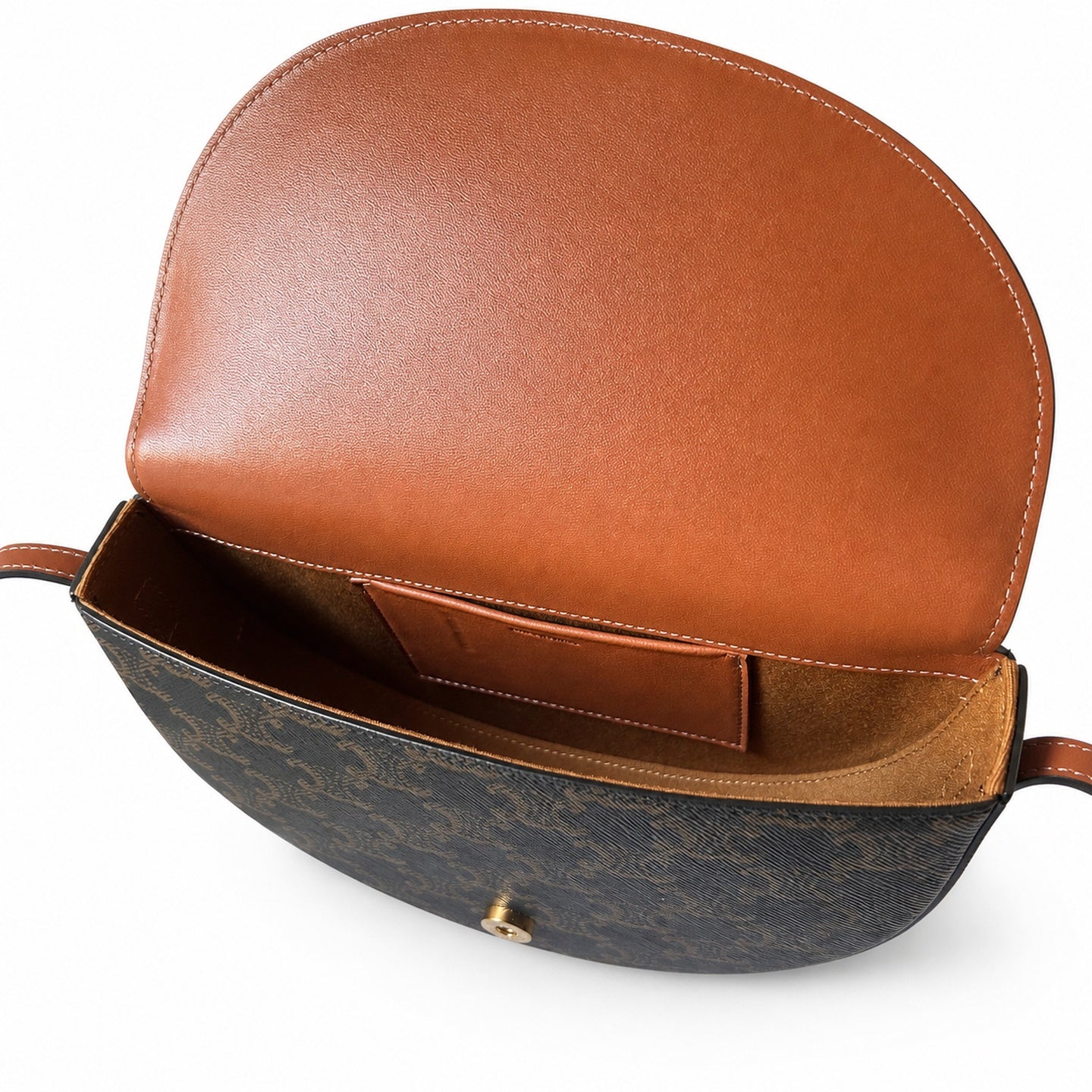Celine Triomphe Leather Blue Gold Bag