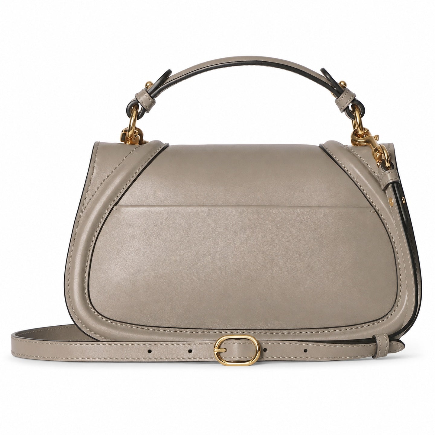 Gucci Blondie Cotton Leather Brown Gold Handbag
