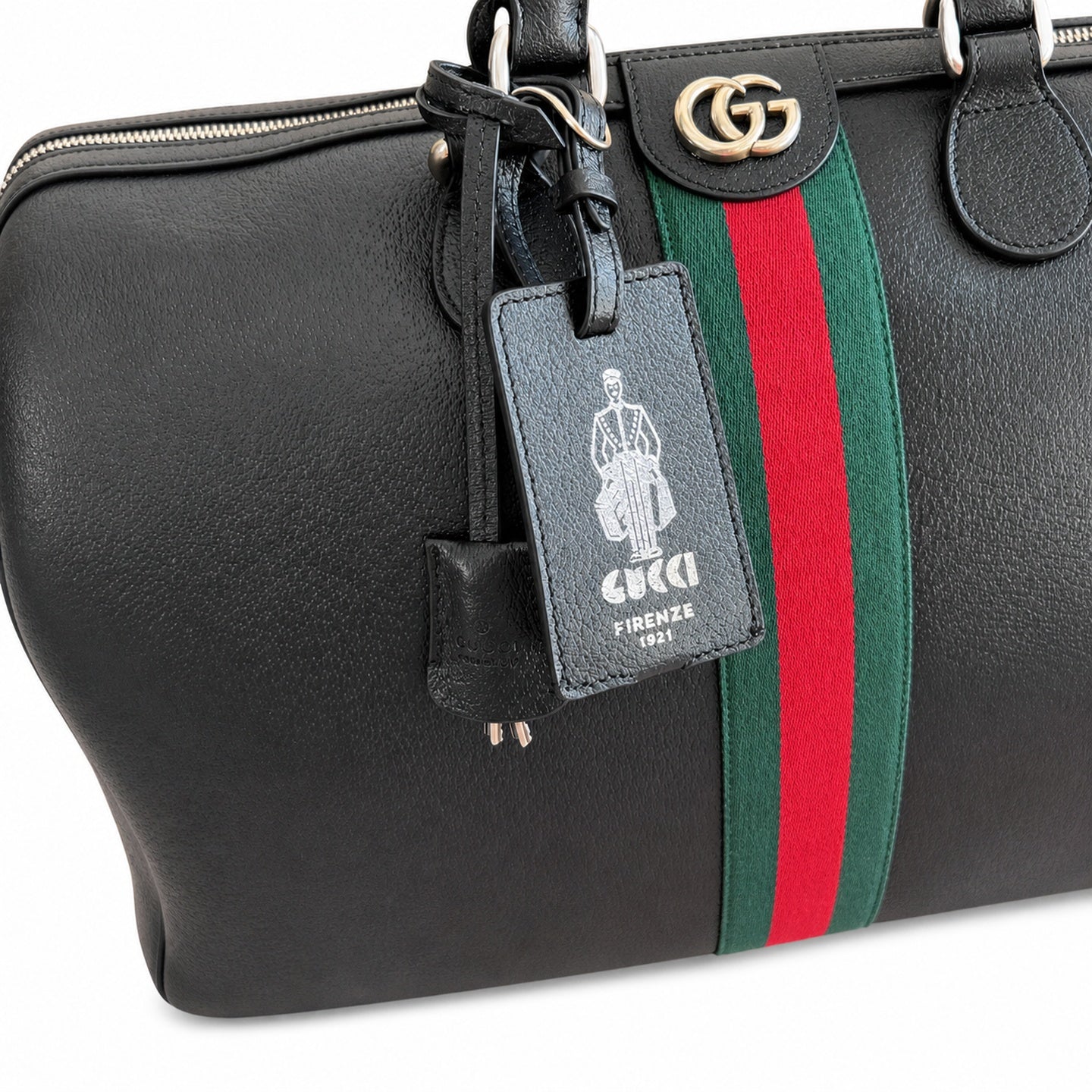 Gucci Cotton Leather Black Beige Brown Green Gold Bag