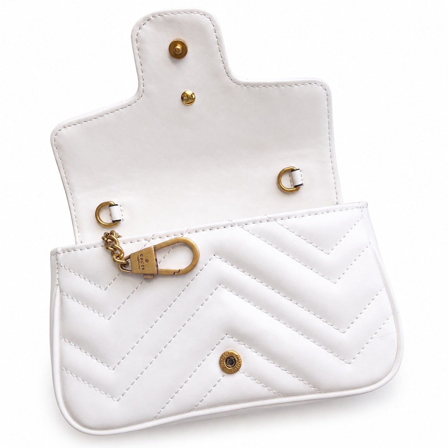 Gucci GG Marmont Mini Leather White Handbag